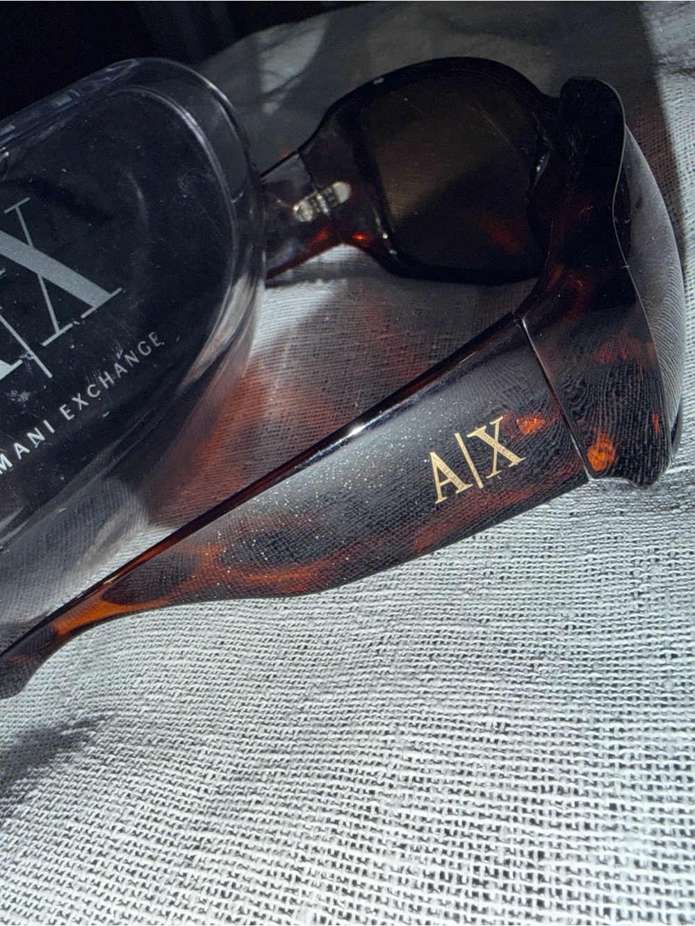 A|X Armani Exchange AX028/S Tortoiseshell Butterfly Sunglasses Vtg + Case